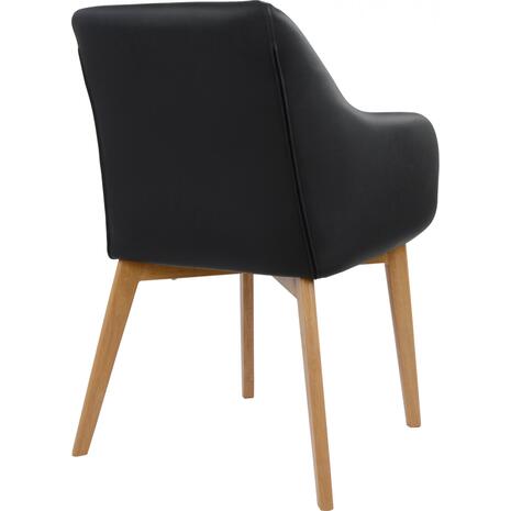 Πολυθρόνα Bristol ύφασμα σκούρο γκρι & PU μαύρο 57x59x86Υ HM0141.01 - Έπιπλα για όλους τους χώρους από το Oikonomou-shop