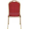 HILTON Καρέκλα Μέταλλο Βαφή Light Gold, Ύφασμα Κόκκινο (ΕΜ513,5) (Κόκκινο)