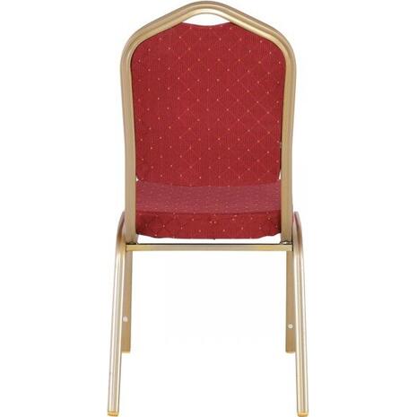 HILTON Καρέκλα Μέταλλο Βαφή Light Gold, Ύφασμα Κόκκινο (ΕΜ513,5) (Κόκκινο)
