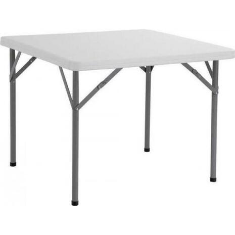 BLOW Τραπέζι Catering Πτυσσόμενο, Μέταλλο Γκρι, HDPE Άσπρο 45mm (ΕΟ173) (Λευκό)