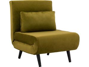 Πολυθρόνα κρεβάτι Braxton βελούδο λαδί 75x75x88Υ HM8425.13 - Έπιπλα για όλους τους χώρους από το Oikonomou-shop