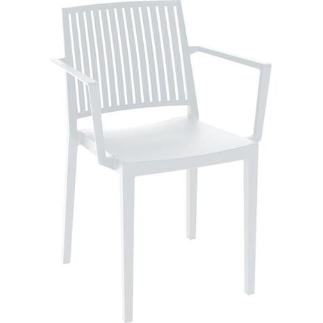 Πολυθρόνα Τραπεζαρίας Κήπου CARMEN Στοιβαζόμενη, PP - UV Protection, Απόχρωση Άσπρο [Ε-00022287] Ε317,1 - Ανακάλυψε ποιοτικά και μοντέρνα Σετ Κήπου-Βεράντας και Έπιπλα για όλους τους χώρους από το Οikonomou-shop.