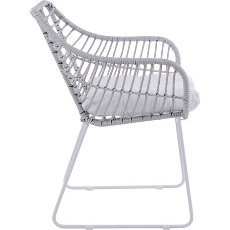 ΠΟΛΥΘΡΟΝΑ ΜΕΤΑΛΛΙΚΗ RADLEY ΑΣΠΡΟ ΜΑΤ & ΓΚΡΙ WICKER HM5300.02