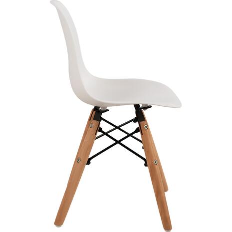ΚΑΡΕΚΛΑ TWIST KID HM8453.01 ΞΥΛΙΝΑ ΠΟΔΙΑ Κ ΚΑΘΙΣΜΑ PP ΛΕΥΚΟ 31x34x55.5Υεκ (σετ 4 τεμαχίων)