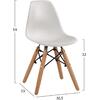 ΚΑΡΕΚΛΑ TWIST KID HM8453.01 ΞΥΛΙΝΑ ΠΟΔΙΑ Κ ΚΑΘΙΣΜΑ PP ΛΕΥΚΟ 31x34x55.5Υεκ (σετ 4 τεμαχίων)