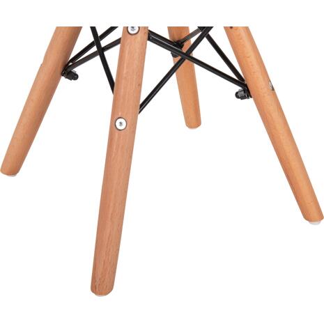 ΚΑΡΕΚΛΑ TWIST KID HM8453.01 ΞΥΛΙΝΑ ΠΟΔΙΑ Κ ΚΑΘΙΣΜΑ PP ΛΕΥΚΟ 31x34x55.5Υεκ (σετ 4 τεμαχίων)