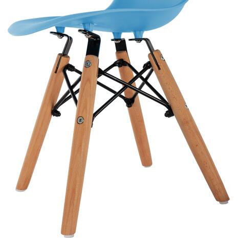 ΚΑΡΕΚΛΑ TWIST KID ΤΜΧ.HM8453.08 ΞΥΛΙΝΑ ΠΟΔΙΑ & ΚΑΘΙΣΜΑ ΜΠΛΕ PP 30,5Χ33Χ59 ΕΚ (σετ 4 τεμαχίων)