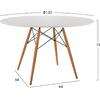 ΤΡΑΠΕΖΙ MINIMAL ΣΤΡΟΓΓΥΛΟ HM8454.01 MDF ΣΕ ΛΕΥΚΟ-ΠΟΔΙΑ ΟΞΙΑΣ ΣΕ ΦΥΣΙΚΟ Φ120Χ75Υεκ.