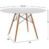 ΤΡΑΠΕΖΙ MINIMAL ΣΤΡΟΓΓΥΛΟ HM8454.01 MDF ΣΕ ΛΕΥΚΟ-ΠΟΔΙΑ ΟΞΙΑΣ ΣΕ ΦΥΣΙΚΟ Φ120Χ75Υεκ.