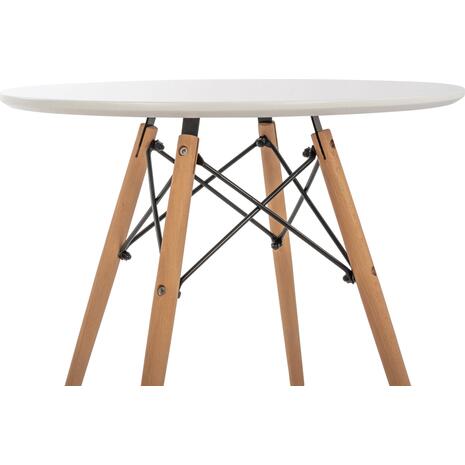 ΤΡΑΠΕΖΙ MINIMAL KID HM8451.01 ΣΤΡΟΓΓYΛΟ Φ60X51Υ ΛΕΥΚΟ