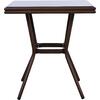 ΤΡΑΠΕΖΙ ΑΛΟΥΜΙΝΙΟΥ HARLOW 70X70X76Υ ΜΕ ΟΨΗ BAMBOO HM5568.03 ΚΑΦΕ ΜΕ ΓΥΑΛΙ