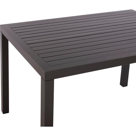 ΤΡΑΠΕΖΙ ΤΡΑΠΕΖΑΡΙΑΣ ΑΛΟΥΜΙΝΙΟΥ SAHIRA HM5571.02 ΑΝΘΡΑΚΙ 140Χ80X75,5Υεκ.