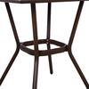 ΤΡΑΠΕΖΙ ΑΛΟΥΜΙΝΙΟΥ HARLOW 70X70X76Υ ΜΕ ΟΨΗ BAMBOO HM5568.03 ΚΑΦΕ ΜΕ ΓΥΑΛΙ