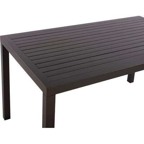ΤΡΑΠΕΖΙ ΤΡΑΠΕΖΑΡΙΑΣ ΑΛΟΥΜΙΝΙΟΥ SAHIRA HM5571.02 ΑΝΘΡΑΚΙ 140Χ80X75,5Υεκ.