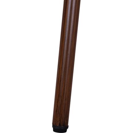 ΤΡΑΠΕΖΙ ΑΛΟΥΜΙΝΙΟΥ HARLOW 70X70X76Υ ΜΕ ΟΨΗ BAMBOO HM5568.03 ΚΑΦΕ ΜΕ ΓΥΑΛΙ