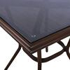 ΤΡΑΠΕΖΙ ΑΛΟΥΜΙΝΙΟΥ HARLOW 70X70X76Υ ΜΕ ΟΨΗ BAMBOO HM5568.03 ΚΑΦΕ ΜΕ ΓΥΑΛΙ