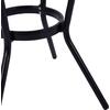 ΤΡΑΠΕΖΙ ΑΛΟΥΜΙΝΙΟΥ MOSES Φ70 BAMBOO LOOK HM5532.02 ΜΑΥΡΟ ΜΕ ΓΥΑΛΙ Φ70X76 εκ