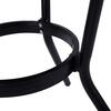 ΤΡΑΠΕΖΙ ΑΛΟΥΜΙΝΙΟΥ MOSES Φ70 BAMBOO LOOK HM5532.02 ΜΑΥΡΟ ΜΕ ΓΥΑΛΙ Φ70X76 εκ