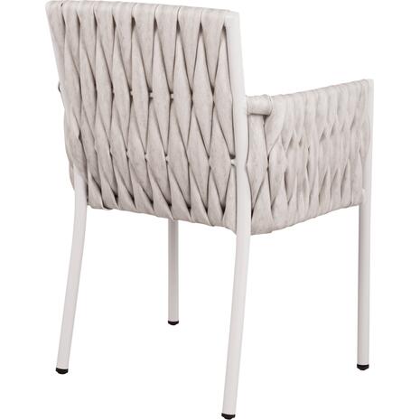 ΠΟΛΥΘΡΟΝΑ ΑΛΟΥΜΙΝΙΟΥ MARTIN ΛΕΥΚΗ ΜΕ RATTAN HM5564.01 55x59x83 Υεκ.