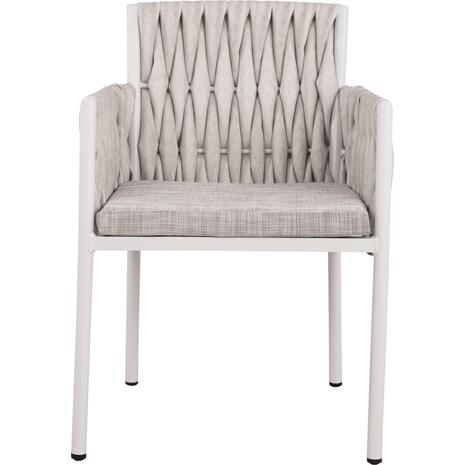 ΠΟΛΥΘΡΟΝΑ ΑΛΟΥΜΙΝΙΟΥ MARTIN ΛΕΥΚΗ ΜΕ RATTAN HM5564.01 55x59x83 Υεκ.