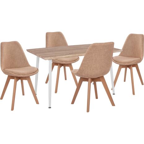 ΣΕΤ ΤΡΑΠΕΖΑΡΙΑΣ 5ΤΜΧ PALOMA HM10382 MDF TOP ΣΕ SONAMA--ΜΠΕΖ ΚΑΡΕΚΛΕΣ