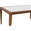 ΤΡΑΠΕΖΙ MEIR ΣΑΛΟΝΙΟΥ ΑΛΟΥΜΙΝΙΟΥ BAMBOO LOOK ΜΕ ΓΥΑΛΙ 100Χ58Χ46 HM5551.01