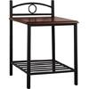 ΚΟΜΟΔΙΝΟ REVEN HM387 ΑΠΟ ΜΕΤΑΛΛΟ ΚΑΙ ΞΥΛΟ RUBBERWOOD 45x35x48-61Y εκ.