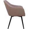 ΠΟΛΥΘΡΟΝΑΚΙ CHARLES HM8522.07 ΜΕ ΥΦΑΣΜΑ ΜΠΕΖ & PU ΜΠΕΖ 57x63x83Υ εκ.