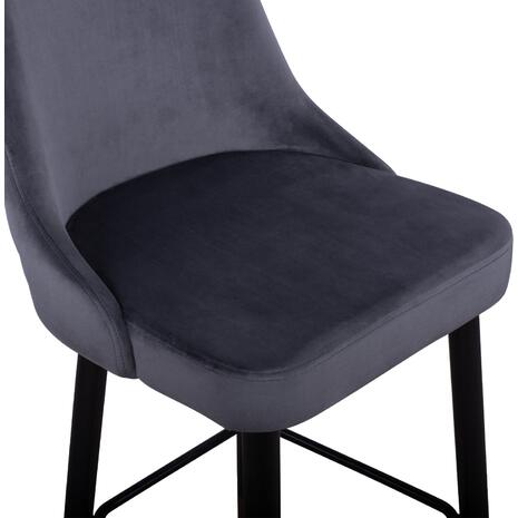 ΣΚΑΜΠΟ ΜΠΑΡ SERENITY HM8519.01 ΑΠΟ ΒΕΛΟΥΔΟ ΓΚΡΙ ΜΕ ΜΕΤΑΛΛΙΚΟ ΣΚΕΛΕΤΟ 51Χ57Χ110Υ εκ. (σετ 2 τεμαχίων)