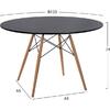 ΤΡΑΠΕΖΙ MINIMAL ΣΤΡΟΓΓΥΛΟ HM8454.02 MDF ΣΕ ΜΑΥΡΟ-ΠΟΔΙΑ ΟΞΙΑΣ ΣΕ ΦΥΣΙΚΟ Φ120Χ74Υεκ.