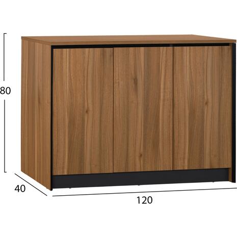 ΝΤΟΥΛΑΠΙ ΓΡΑΦΕΙΟΥ SUPREME HM2357 ΜΕΛΑΜΙΝΗ ΣΕ HONEY OAK & ΓΚΡΙ 120x40x80Υεκ.