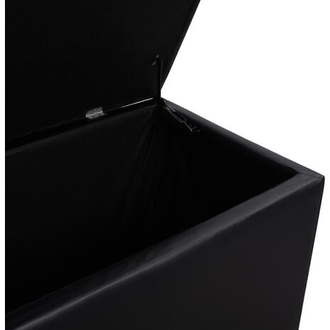 ΣΚΑΜΠΟ PU ΜΕ ΑΠΟΘΗΚΕΥΤΙΚΟ ΧΩΡΟ TRISCUBE ΜΑΥΡΟ HM223.01 121x51.5x50Υ εκ.
