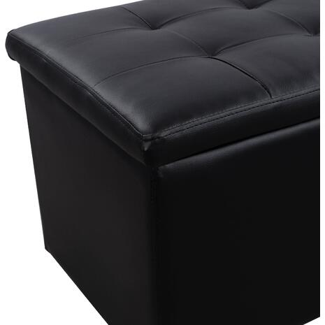 ΣΚΑΜΠΟ PU ΜΕ ΑΠΟΘΗΚΕΥΤΙΚΟ ΧΩΡΟ TRISCUBE ΜΑΥΡΟ HM223.01 121x51.5x50Υ εκ.
