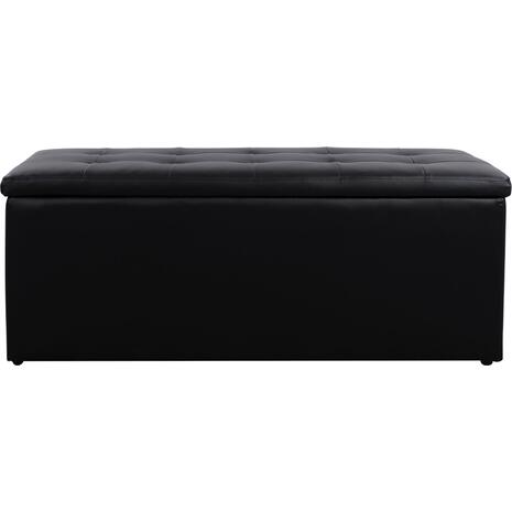 ΣΚΑΜΠΟ PU ΜΕ ΑΠΟΘΗΚΕΥΤΙΚΟ ΧΩΡΟ TRISCUBE ΜΑΥΡΟ HM223.01 121x51.5x50Υ εκ.