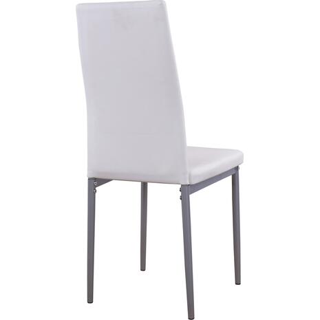 ΚΑΡΕΚΛΑ ΜΕΤΑΛΛΙΚΗ LADY HM0037.11 ΛΕΥΚΟ PU ΜΕΤΑΛΛΙΚΟ ΣΚΕΛΕΤΟ K/D 40x48x95Y εκ. (σετ 4 τεμαχίων)