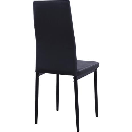 ΚΑΡΕΚΛΑ ΜΕΤΑΛΛΙΚΗ LADY HM0037.12 ΜΑΥΡΟ PU ΜΕΤΑΛΛΙΚΟ ΣΚΕΛΕΤΟ K/D 40x48x95 εκ. (σετ 4 τεμαχίων) (Μαύρο)