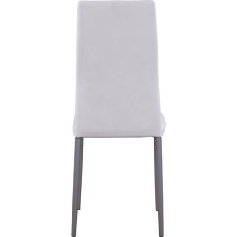 ΚΑΡΕΚΛΑ ΜΕΤΑΛΛΙΚΗ LADY HM0037.11 ΛΕΥΚΟ PU ΜΕΤΑΛΛΙΚΟ ΣΚΕΛΕΤΟ K/D 40x48x95Y εκ. (σετ 4 τεμαχίων)