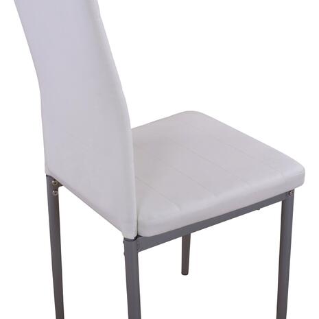 ΚΑΡΕΚΛΑ ΜΕΤΑΛΛΙΚΗ LADY HM0037.11 ΛΕΥΚΟ PU ΜΕΤΑΛΛΙΚΟ ΣΚΕΛΕΤΟ K/D 40x48x95Y εκ. (σετ 4 τεμαχίων)