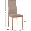 ΚΑΡΕΚΛΑ ΜΕΤΑΛΛΙΚΗ LADY HM0037.14 ΜΠΕΖ ΥΦΑΣΜΑ ΜΕΤΑΛΛΙΚΟ ΣΚΕΛΕΤΟ K/D 40x48x95 εκ. (σετ 4 τεμαχίων) (Μπεζ)