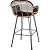 ΣΚΑΜΠΟ ΜΕΤΑΛΛΙΚΟ ALLEGRA HM5690 ΜΕ WICKER ΜΑΥΡΟ-ΜΠΕΖ 55x60x109Υ εκ.