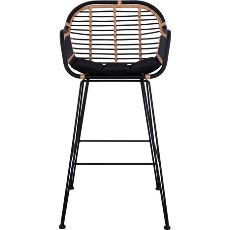 ΣΚΑΜΠΟ ΜΕΤΑΛΛΙΚΟ ALLEGRA HM5690 ΜΕ WICKER ΜΑΥΡΟ-ΜΠΕΖ 55x60x109Υ εκ.