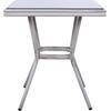 ΤΡΑΠΕΖΙ ΑΛΟΥΜΙΝΙΟΥ HARLOW 70X70X76 BAMBOO LOOK HM5568.01 ΛΕΥΚΗ ΠΑΤΙΝΑ ΜΕ ΓΥΑΛΙ