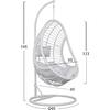 ΚΡΕΜΑΣΤΗ ΠΟΛΥΘΡΟΝΑ ΦΩΛΙΑ CALLIE HM5541.03 ΜΕ ΛΕΥΚΟ WICKER & ΜΑΞΙΛΑΡΙΑ Φ105Χ195Υ εκ.