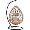 ΚΡΕΜΑΣΤΗ ΠΟΛΥΘΡΟΝΑ ΦΩΛΙΑ CATALINA HM5677.01 ΜΕ ΜΠΕΖ WICKER & ΜΑΞΙΛΑΡΙΑ Φ95Χ195Υ εκ.