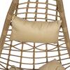 ΚΡΕΜΑΣΤΗ ΦΩΛΙΑ LUCIA HM5676.01 ΜΕ WICKER&ΜΑΞΙΛΑΡΙΑ ΜΠΕΖ-ΜΑΥΡΟ ΜΕΤΑΛΛΟ Φ95Χ195Υεκ.