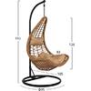 ΚΡΕΜΑΣΤΗ ΦΩΛΙΑ LUCIA HM5676.01 ΜΕ WICKER&ΜΑΞΙΛΑΡΙΑ ΜΠΕΖ-ΜΑΥΡΟ ΜΕΤΑΛΛΟ Φ95Χ195Υεκ.