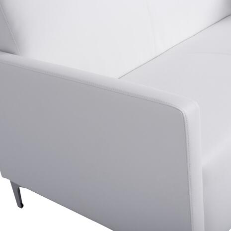 ΚΑΝΑΠΕΣ 2ΘΕΣΙΟΣ NELLIE HM3159.22 ΜΕ ΛΕΥΚΟ PU 113x71x71Υ εκ.