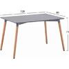 ΤΡΑΠΕΖΙ MINIMAL HM008.10 ΓΚΡΙ ΜΕ ΞΥΛΙΝΑ ΠΟΔΙΑ ΟΞΙΑ 120X80X73Υ εκ.