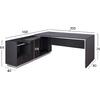 ΓΡΑΦΕΙΟ ΕΠΑΓΓΕΛΜΑΤΙΚΟ ΑΡΙΣΤΕΡΗ ΓΩΝΙΑ ROSEWOOD HM2112L 200X160X76Υ εκ.