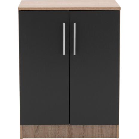 ΠΑΠΟΥΤΣΟΘΗΚΗ ΝΤΟΥΛΑΠΙ EMERIE HM2206.04 ΜΕΛΑΜΙΝΗ ΣΕ SONAMA-ΓΚΡΙ 60X40,5X80Υεκ.